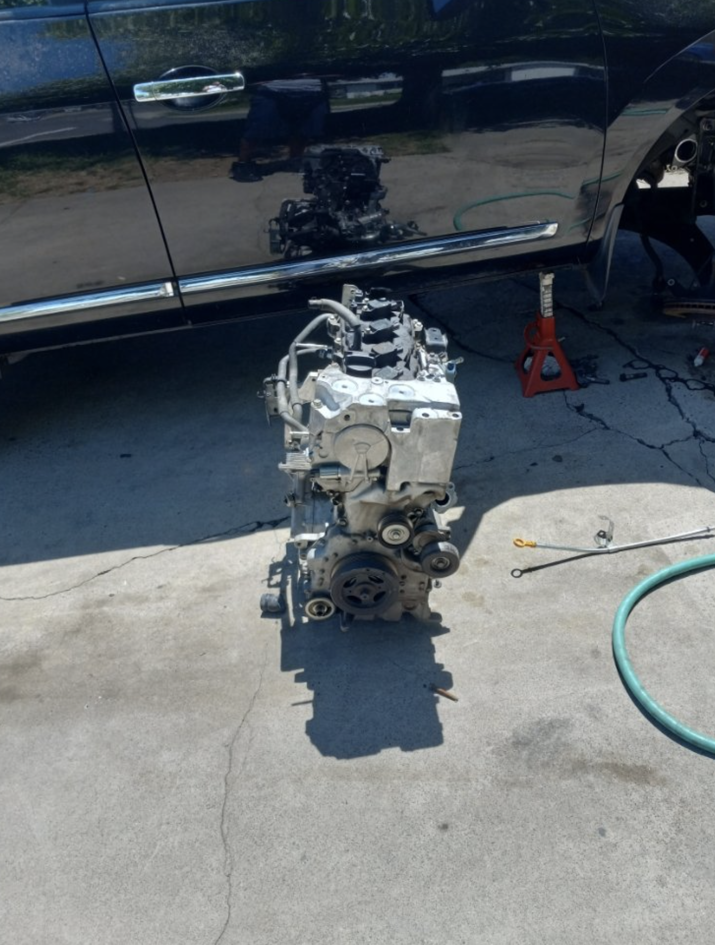 image shows engine repair in Littleton, CO